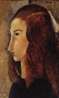 Amedeo Modigliani portrait of Jeanne Hebuterne oil painting image